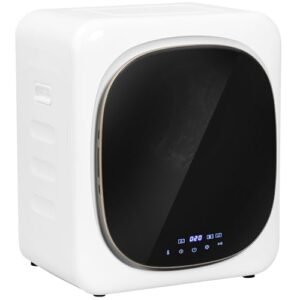 HOMCOM Mini Wäschetrockner mit 6 Programm LED-Touchscreen 4 kg bis zu 60℃, 800W Freistehend Wandmontierbar Ablufttrockner mit Überhitzungsschutz Ablufttrockner für Kleidung Weiß