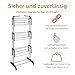 Amazon Basics Turm-Wäscheständer für innen mit faltbaren Flügeln, Garten, Grau, 4-stufig, 126 x 64 x 173 cm (L x W x H) - Image 4