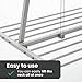 Foxydry Mini Deckenständer, vertikaler Wäscheständer, zusammenklappbar in Aluminium und Stahl 128x54x25 cm (Grau, 120) - Image 4