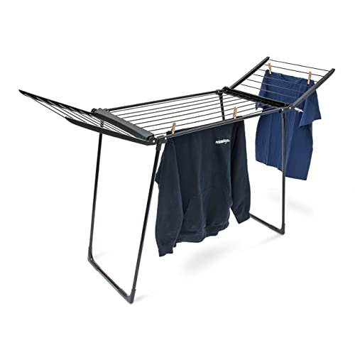 Relaxdays Standtrockner H x B x T: ca. 104 x 169 x 54,5 cm wetterfester Wäschetrockner klappbar mit Wäscheleinen und einer Trockenlänge von 13 m für Wäsche, Kleidung, Textilien etc, schwarz - Image 3