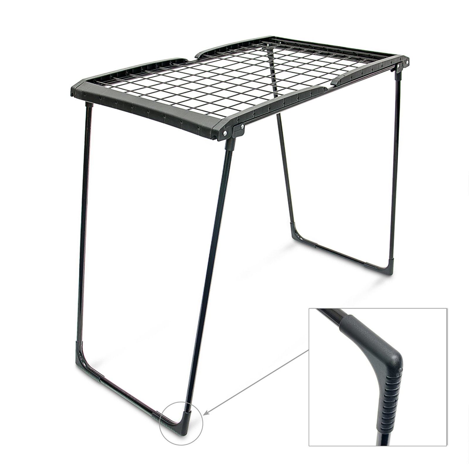 Relaxdays Standtrockner H x B x T: ca. 104 x 169 x 54,5 cm wetterfester Wäschetrockner klappbar mit Wäscheleinen und einer Trockenlänge von 13 m für Wäsche, Kleidung, Textilien etc, schwarz - Image 5