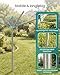 SONGMICS Wäschespinne, Wäscheständer, drehbar, klappbar, draußen, Garten, mit Wäscheklammern, Schutzhülle, silbern, 50 m Wäscheleine, für 5 Waschladungen LLR307EZ01 - Image 10