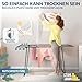 STAHLMANN ® Wäscheständer ausziehbar [20M Trockenfläche ] - WäscheständerXXL [Made IN EU] - Wäscheständerschwarz mit Klemmen für kleine Wäschestücke - Image 10