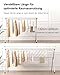 Vikaqi Wäscheständer 200 cm zusammenklappbar Indoor Outdoor Wäscheständer Kleidung Faltbar Wäscheständer Heavy Duty Edelstahl Wäscheleine Kleiderständer 20 Haken 12 Clips - Image 4