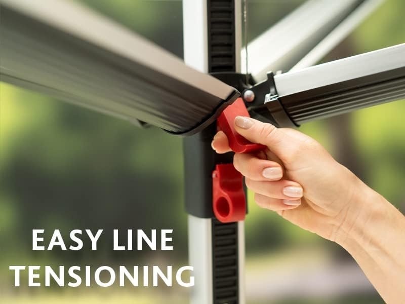 Vileda Sun-Rise Premium Wäschespinne -50 m Leinenlänge|Kompakte & stabile Wäschespinne für Garten & Terrasse|Patentiertes Spannsystem, wetterfest & platzsparend, Höhe 1,67–1,82 m | Comfort-Pack - Image 7